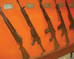 You can see the sharpened bamboo sticks, hundreds of rifles, and other weapons belonging to the 1940s You can see the sharpened bamboo sticks, hundreds of rifles, and other weapons belonging to the 1940s.